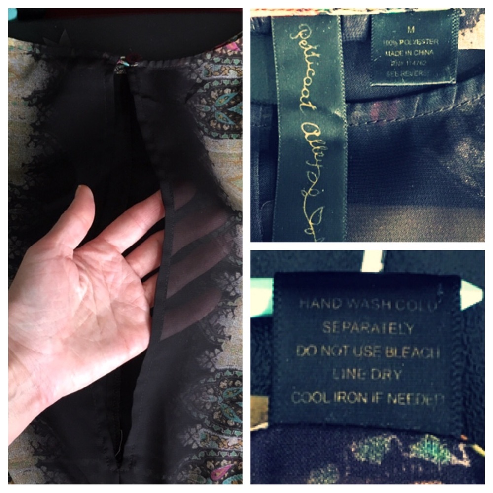 Sheer Maxi Dress: Medium, black slip included - Picture 3 of 4